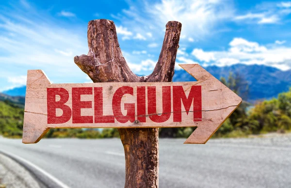 Belgium fa jel — Stock Fotó