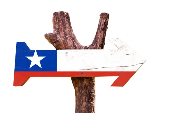 Chile Flag wooden sign — Stock Photo, Image