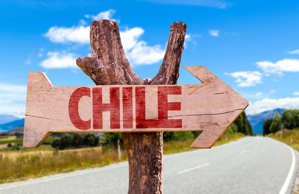 Chile wooden sign — Stock Photo, Image