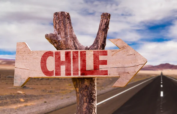 Şili ahşap işareti — Stok fotoğraf