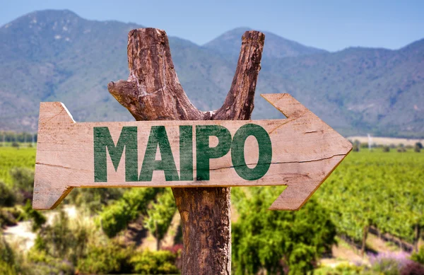 Maipo-Holzschild — Stockfoto