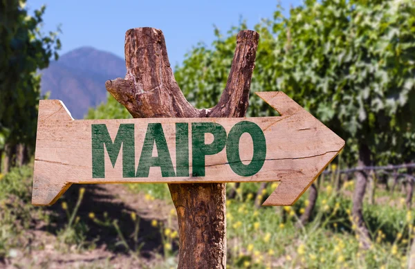 Maipo-Holzschild — Stockfoto