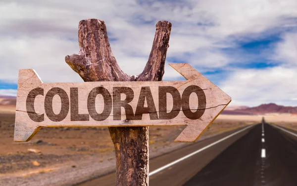 Colorado ahşap işareti — Stok fotoğraf