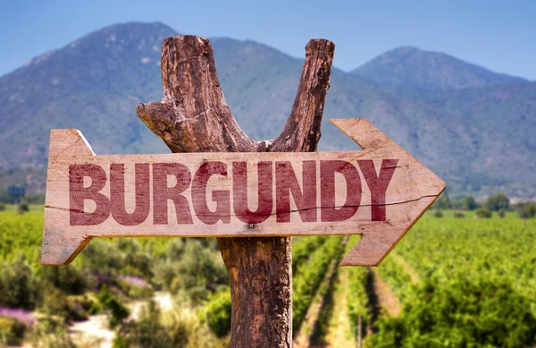 Burgundy wooden sign — Stock Photo, Image