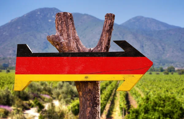 Duitsland vlag houten teken — Stockfoto
