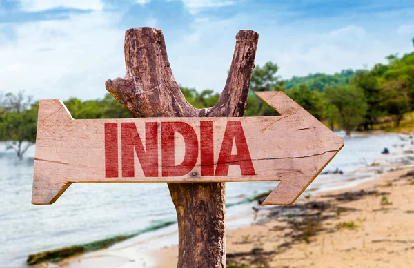 India houten teken — Stockfoto