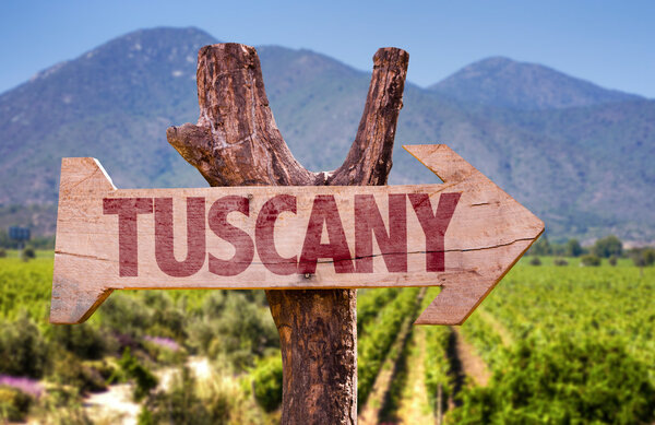 Tuscany wooden sign