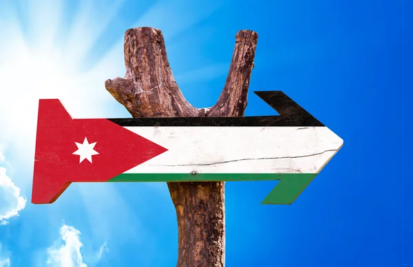 Jordan Flag fa jel — Stock Fotó