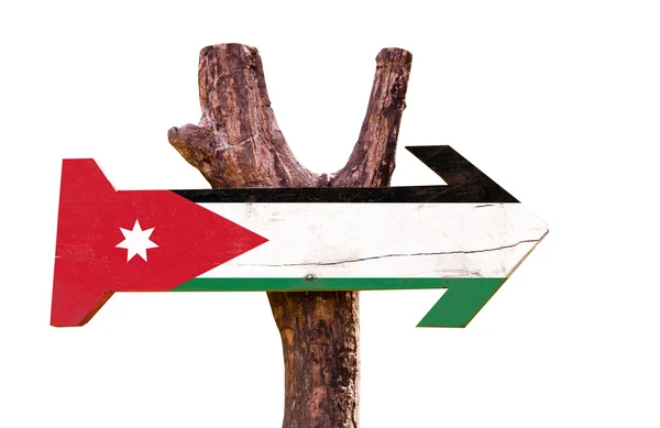 Jordan Flag houten teken — Stockfoto