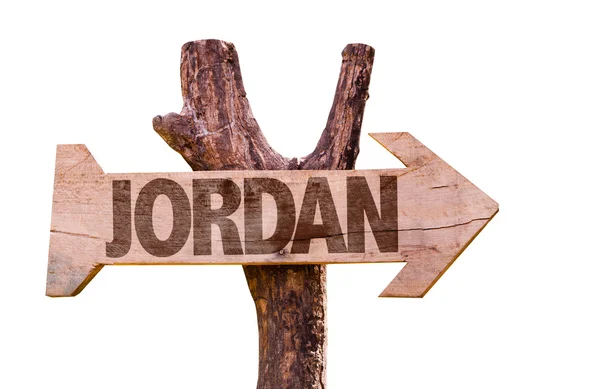 Jordan ξύλινη πινακίδα — Φωτογραφία Αρχείου