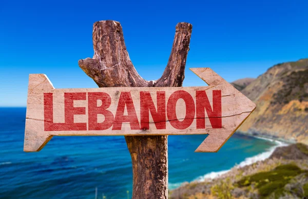 Lebanon wooden sign — Stock Photo, Image