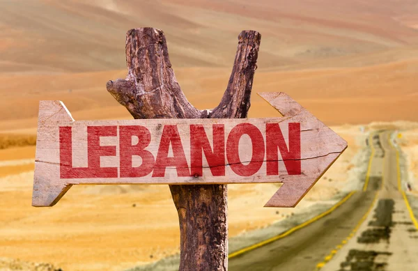 Lübnan ahşap işareti — Stok fotoğraf