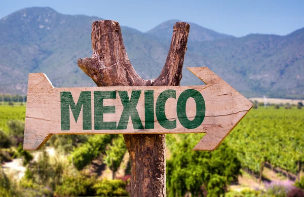 Mexico houten teken — Stockfoto