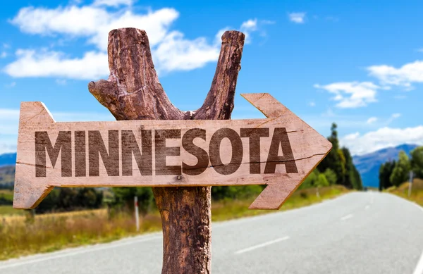 Minnesota houten teken — Stockfoto