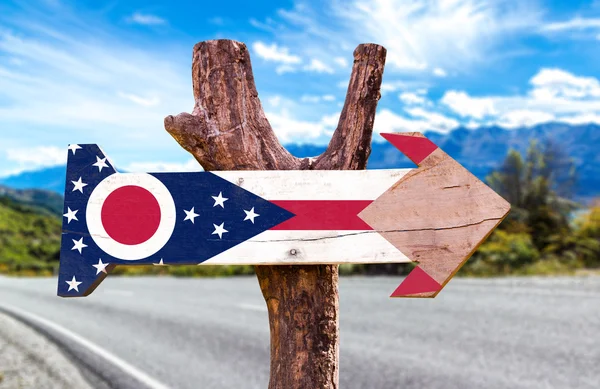 Vývěsní štít Ohio vlajka — Stock fotografie