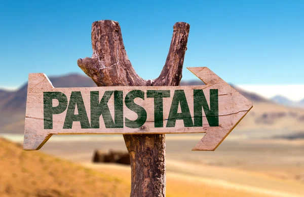 Pakisztán fa jel — Stock Fotó