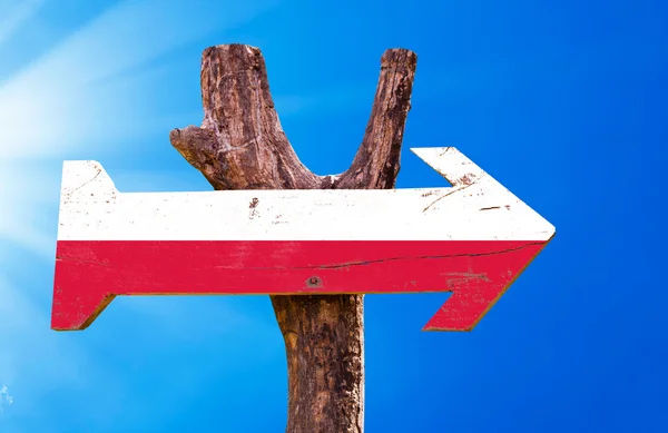 Poland Flag wooden sign — Stock Photo, Image