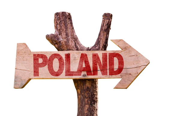 Poland wooden sign — Stock Photo, Image