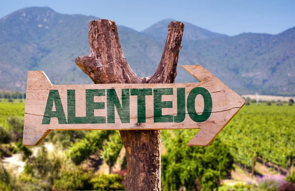 Alentejo wooden sign — Stock Photo, Image