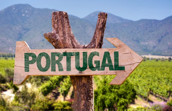 Portugal wooden sign — Stock Photo, Image