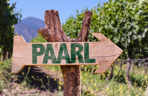 Paarl wooden sign — Stock Photo, Image