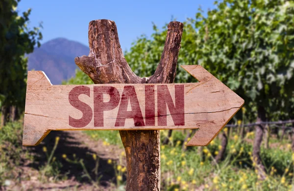 España signo de madera — Foto de Stock