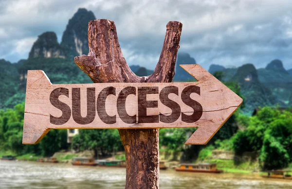 Success wooden sign — Stock Photo, Image