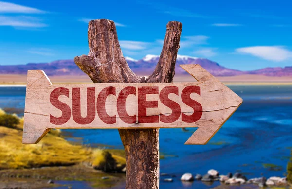 Success wooden sign — Stock Photo, Image