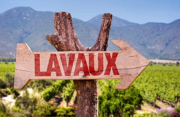 Signo de madera Lavaux —  Fotos de Stock