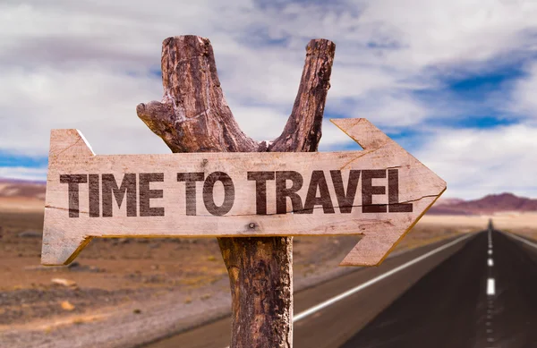 Time to Travel direction sign — Stock Photo, Image