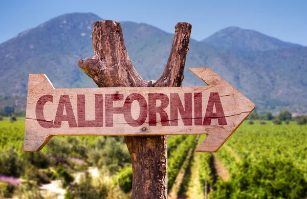 California valley-fából készült jel — Stock Fotó