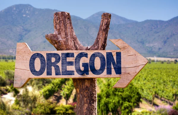 Oregon drewniany znak — Zdjęcie stockowe