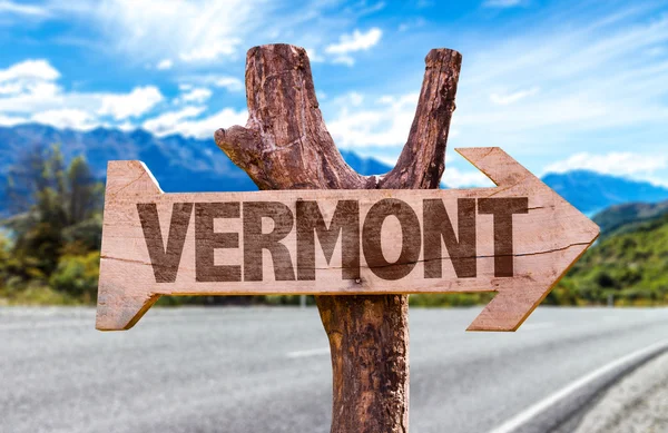 Vermont ahşap işareti — Stok fotoğraf