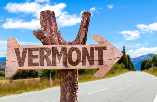 Vermont houten teken — Stockfoto