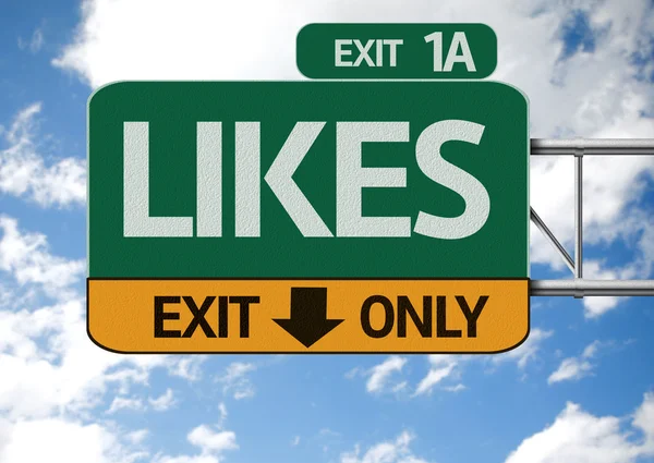 Likes road sign — Stock Photo, Image