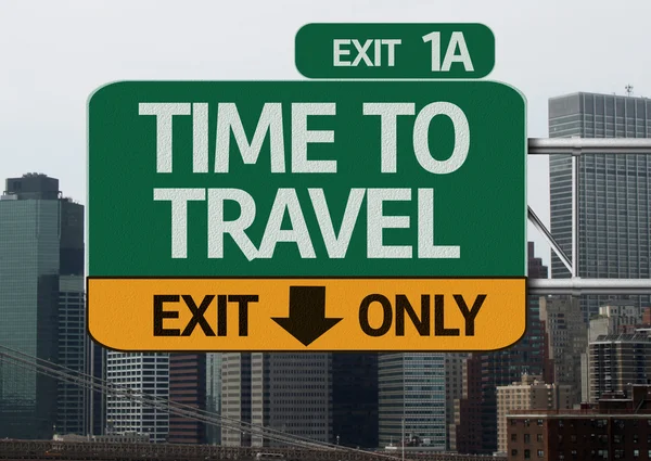 Time To Travel road sign — Stock Photo, Image