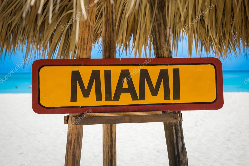 Miami text sign