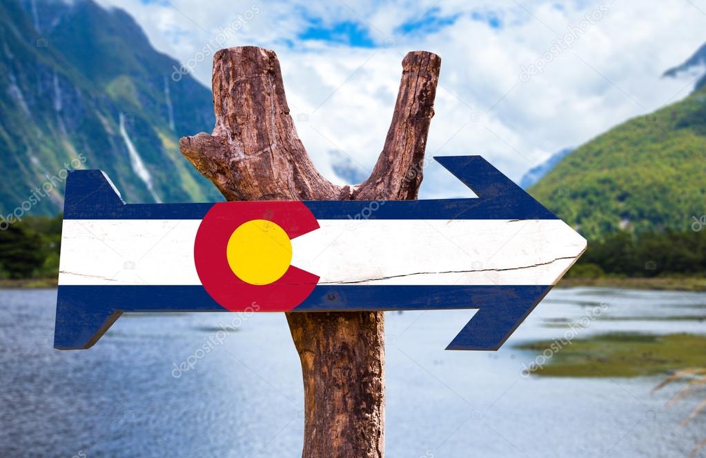Colorado Flag wooden sign