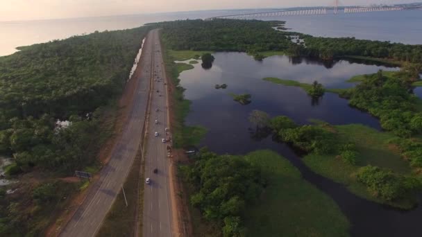 Road in Manaus, Amazon, Brazil — Stock Video