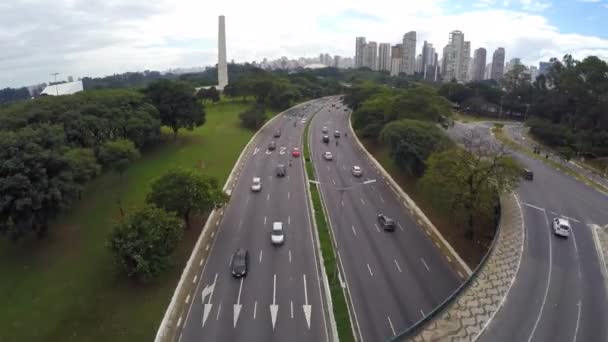 Avenida famosa em São Paulo — Vídeo de Stock
