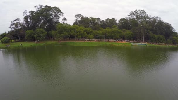 Vista aérea del Parque Ibirapuera — Vídeos de Stock