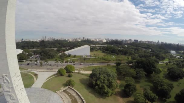 Ibirapuera Park of Sao Paulo city — Stock Video