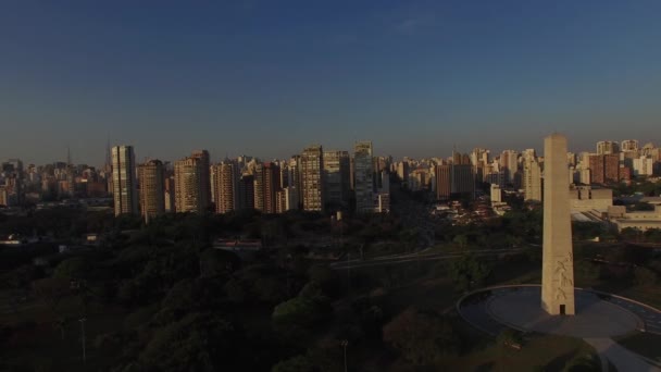 Ibirapuera Park of Sao Paulo city — Stock Video