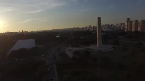 Ibirapuera Park of Sao Paulo city — Stock Video