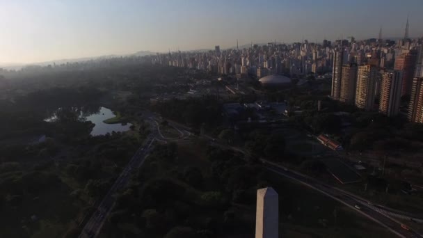 Ibirapuera Park van Sao Paulo stad — Stockvideo