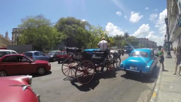 Улицы Старой Гаваны — стоковое видео