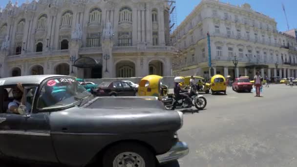 Streets in Old Havana, Cuba — Stock Video