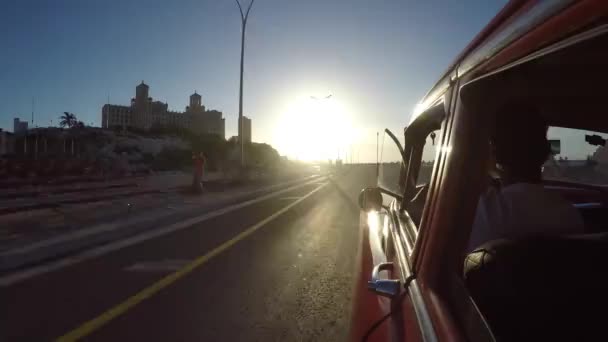 Fahren in havana, kuba — Stockvideo