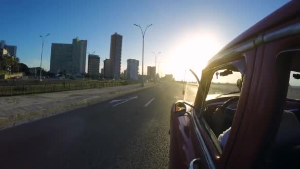 Fahren in havana, kuba — Stockvideo