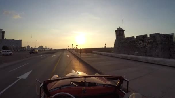 Guidare a L'Avana, Cuba — Video Stock